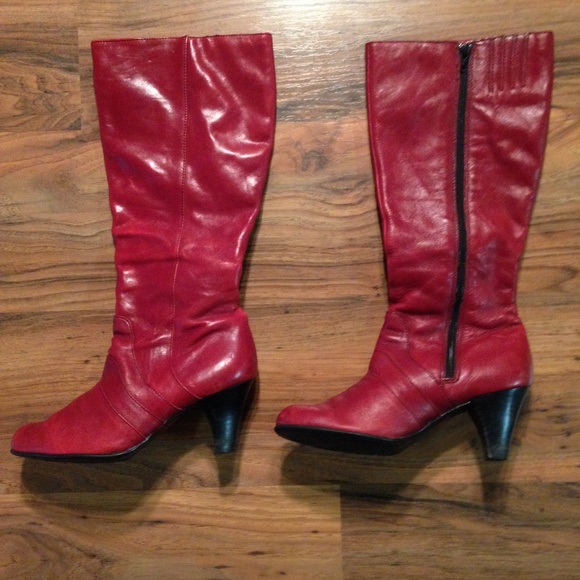 born red boots